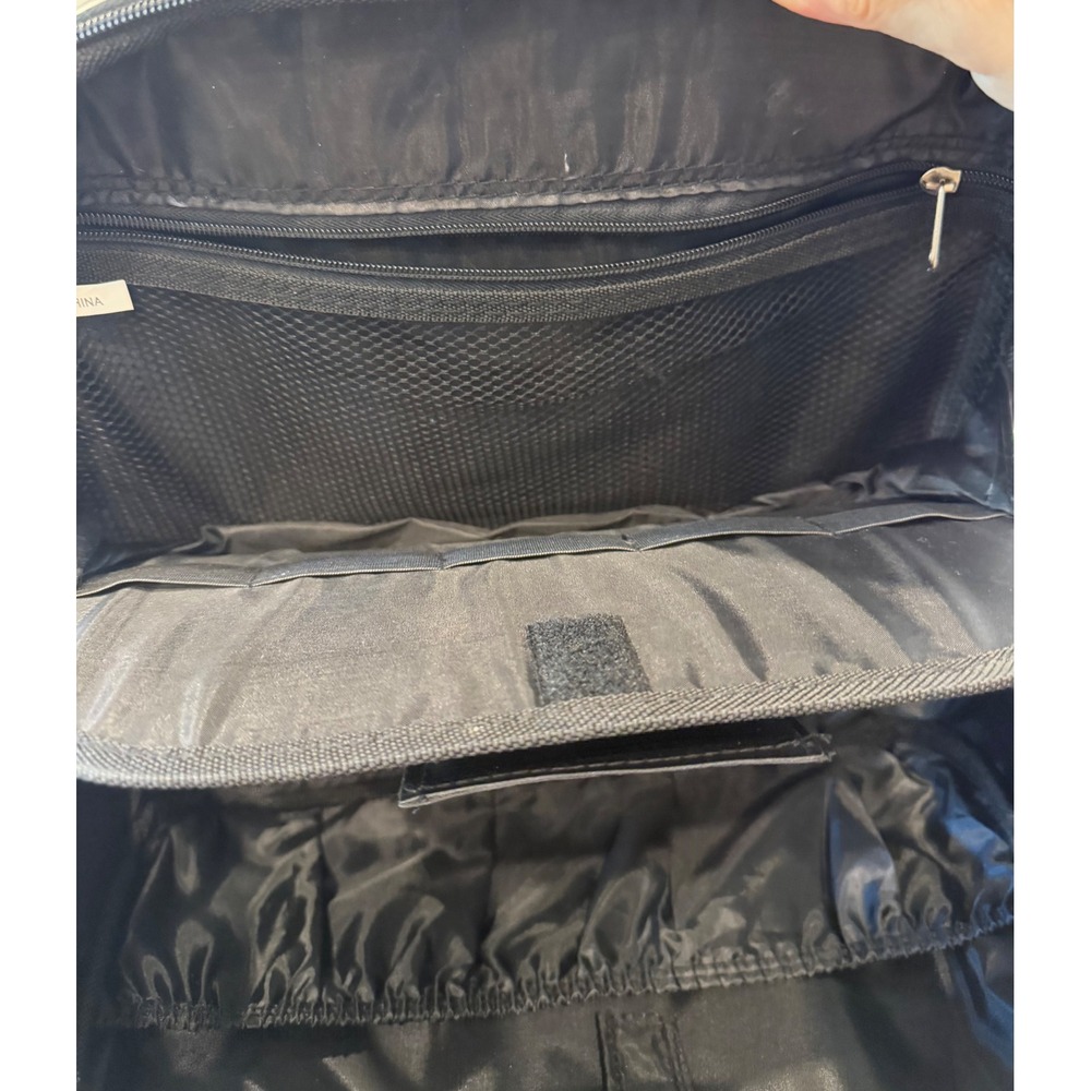 LUCA VERGANI Black Make Up Travel Hard Case Bag w/ Strap - Picture 10 of 11